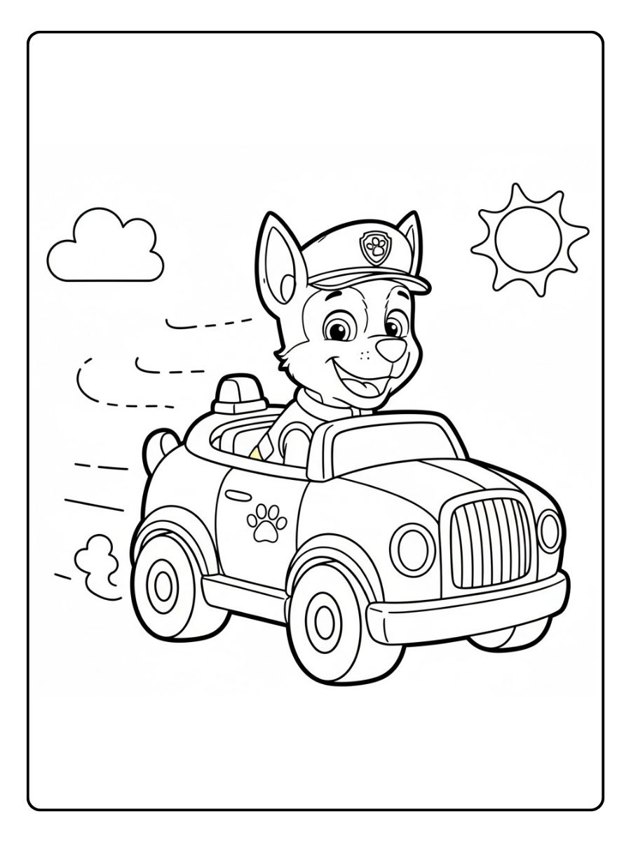Paw Patrol Ausmalbilder Chase Abenteuer