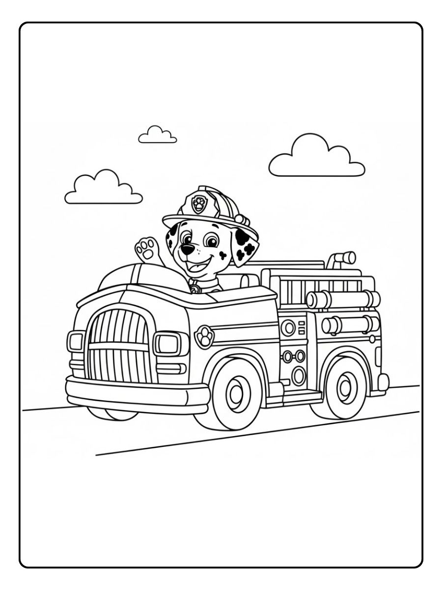 Paw Patrol Ausmalbilder Marshall Auto