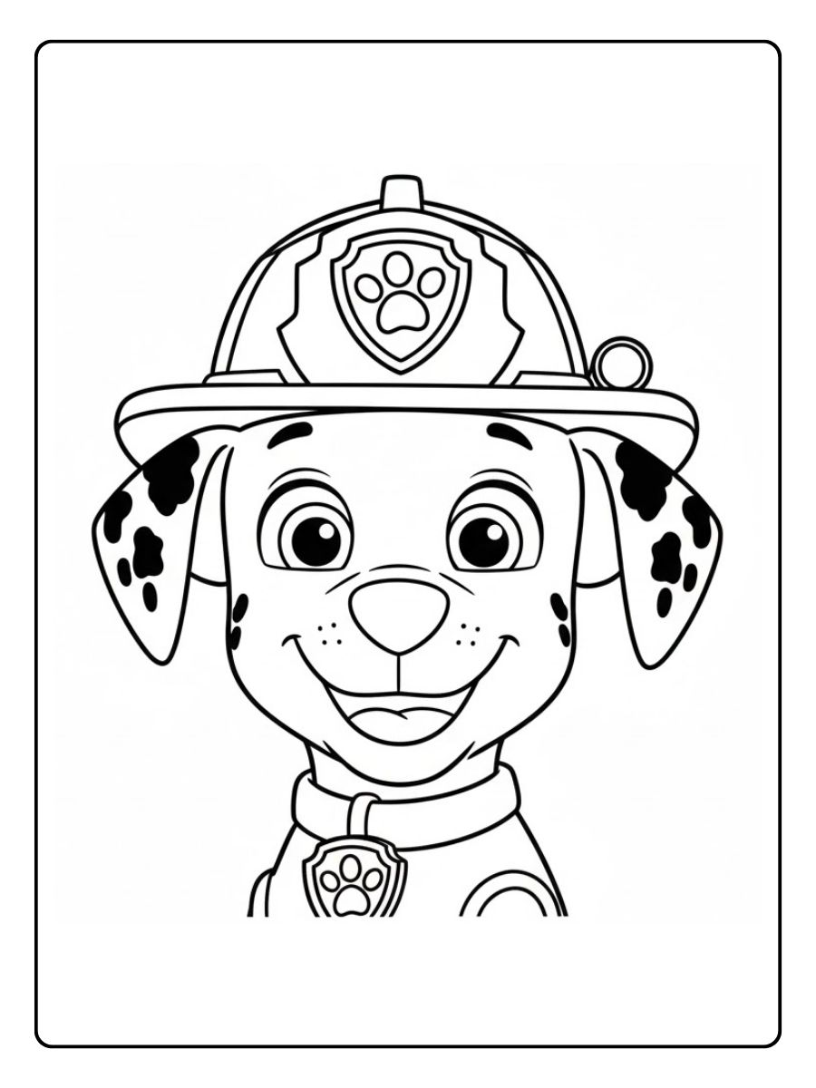 Paw Patrol Ausmalbilder Marshall Portrait