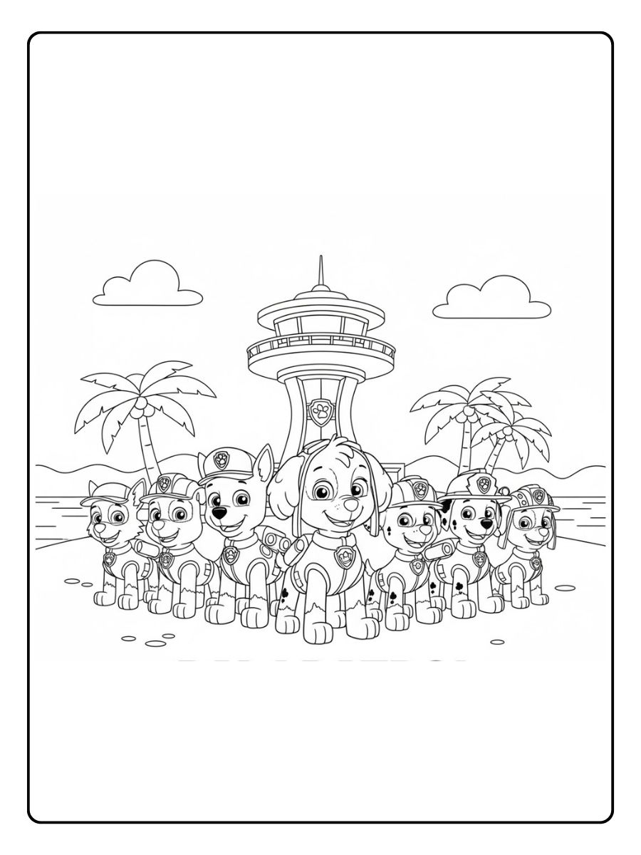 Paw Patrol Ausmalbilder Marshall Team