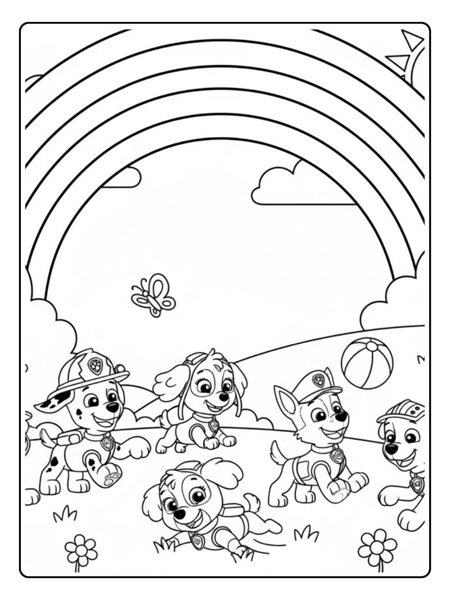 Paw Patrol Ausmalbilder Regenbogen Tag