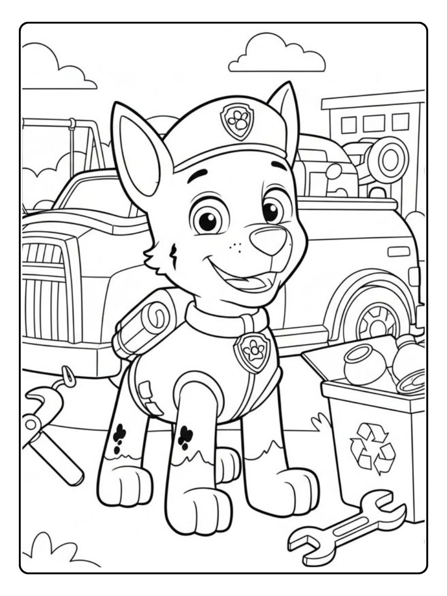 Paw Patrol Ausmalbilder Rocky Recycling
