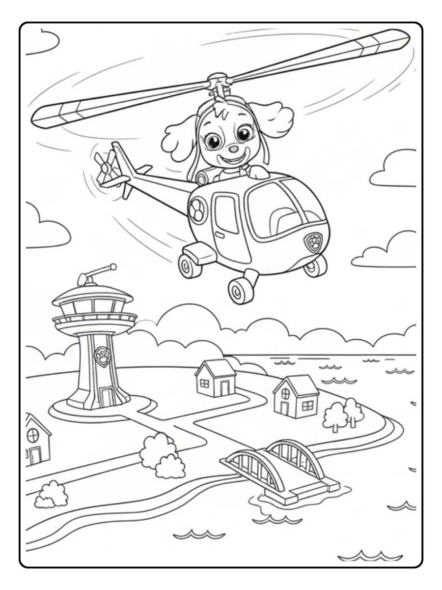 Paw Patrol Ausmalbilder Sky Abenteuer