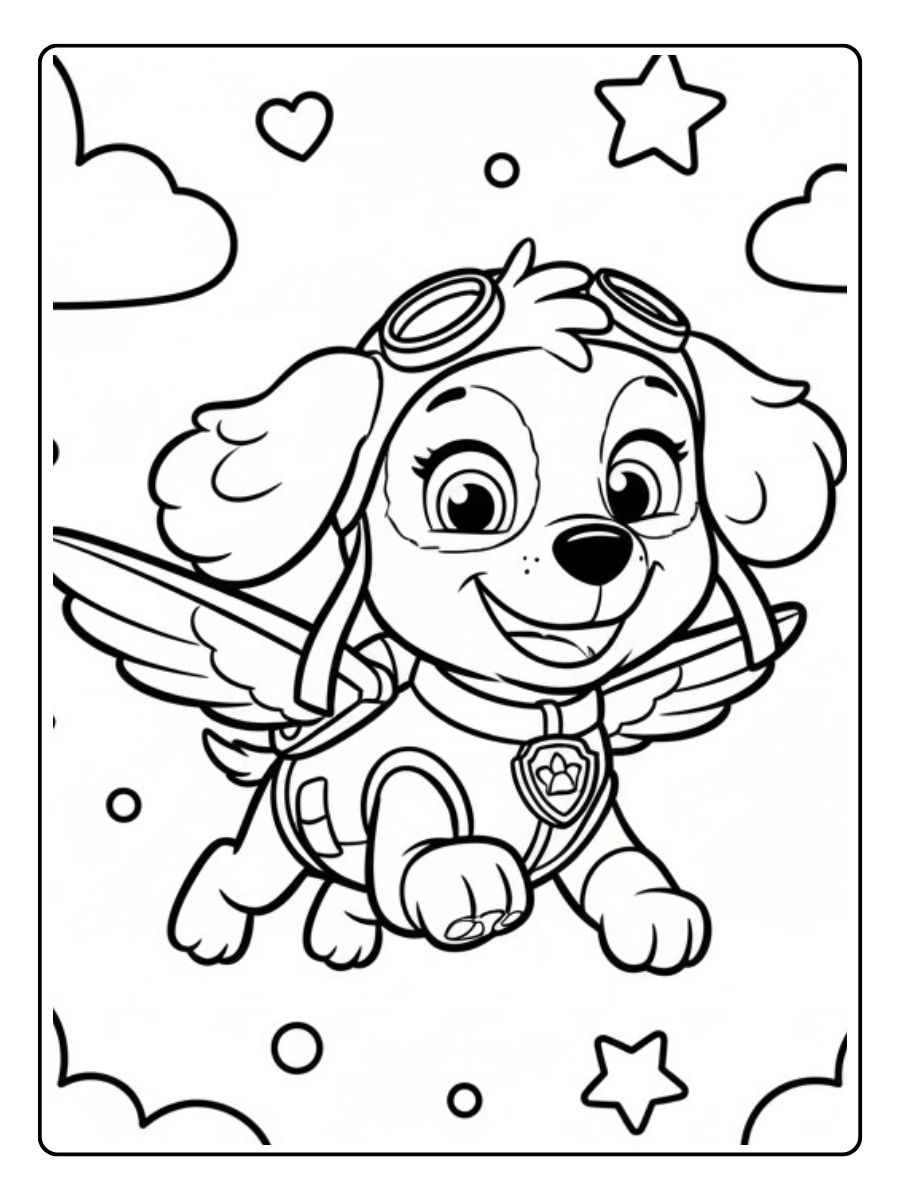 Paw Patrol Ausmalbilder Sky Freundlich