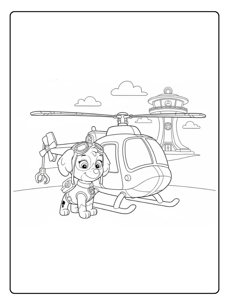 Paw Patrol Ausmalbilder Sky Mission