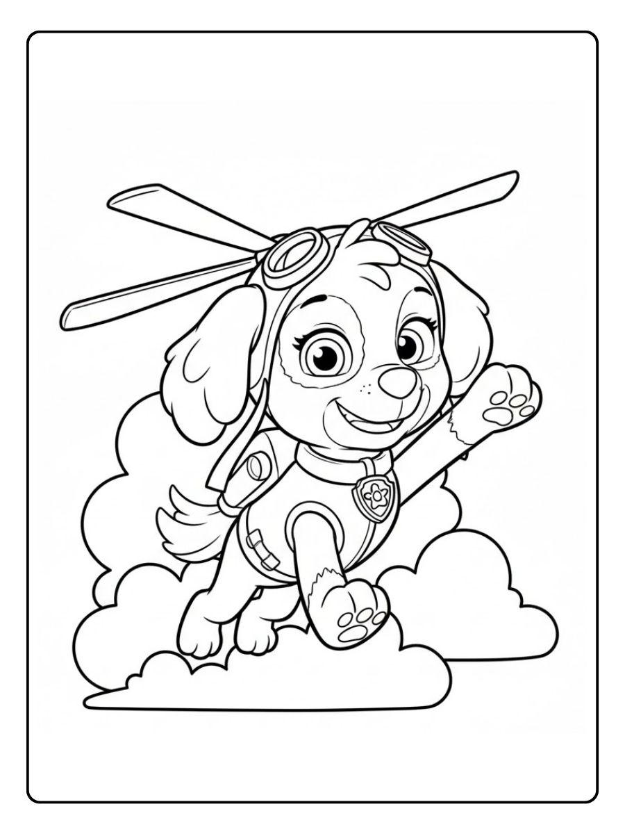 Paw Patrol Ausmalbilder Sky Pose