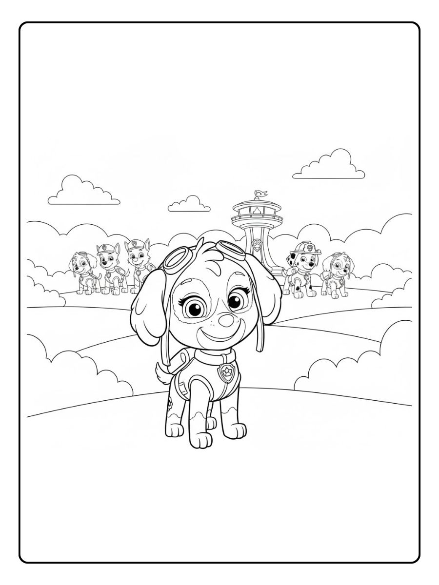 Paw Patrol Ausmalbilder Sky Team
