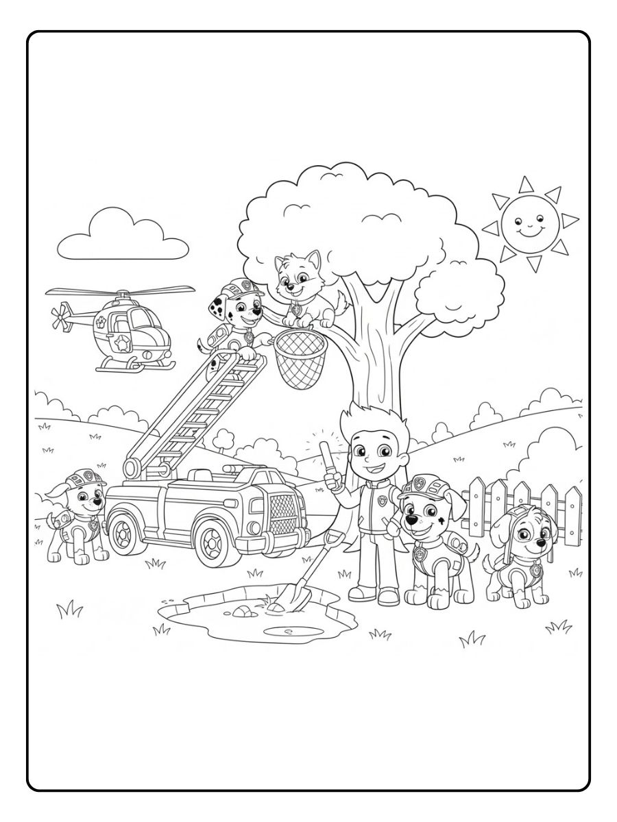 Paw Patrol Ausmalbilder Teamarbeit