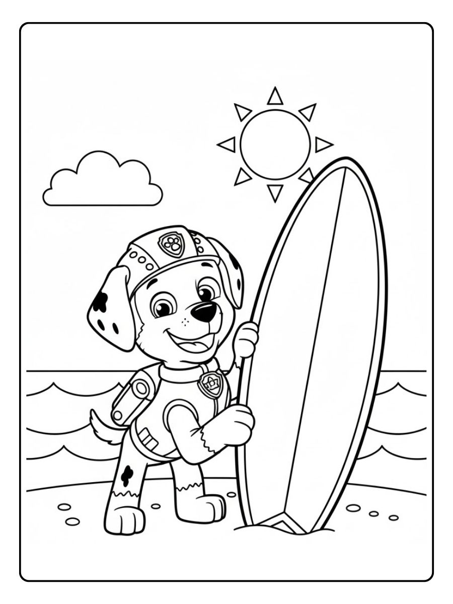 Paw Patrol Ausmalbilder Zuma Wasserrettung