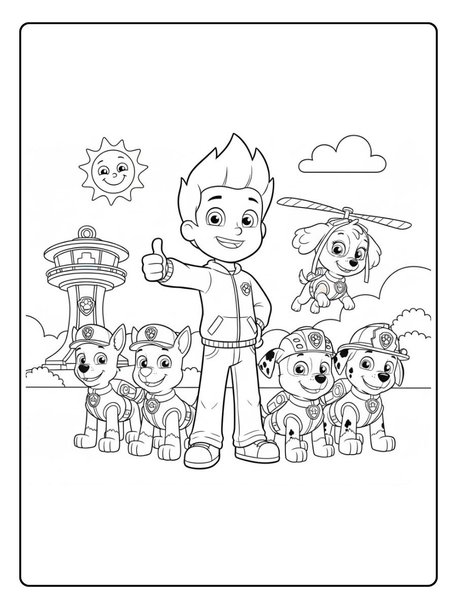 Paw Patrol Ausmalbilder zum Ausdrucken
