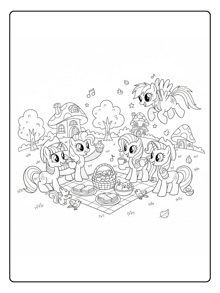 Picknick My Little Pony Ausmalbilder