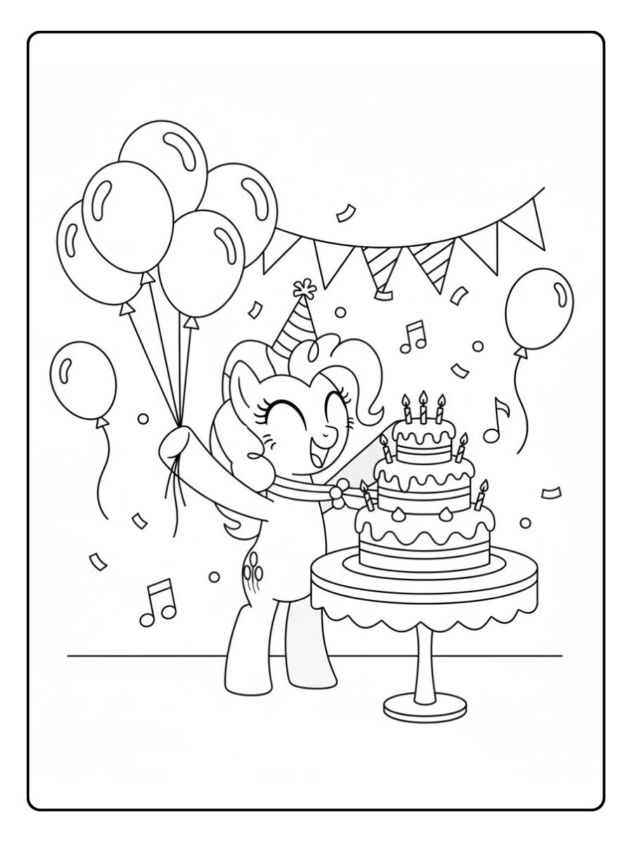 Pinkie Pie Party My Little Pony Ausmalbilder
