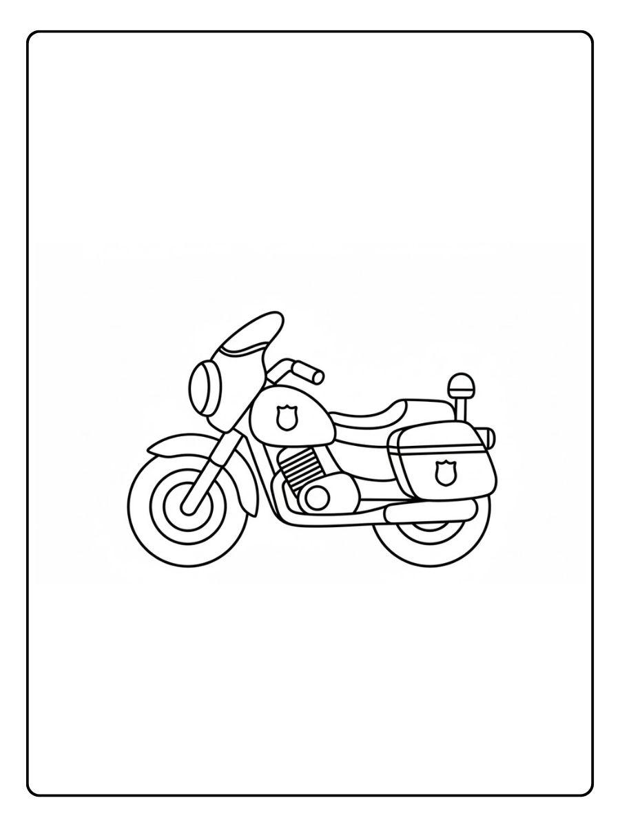 Polizei Ausmalbilder Motorrad