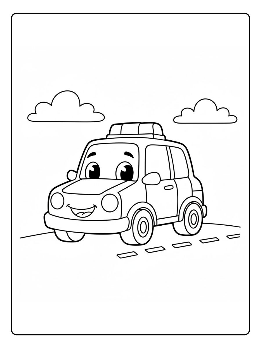 Polizei Auto Ausmalbild