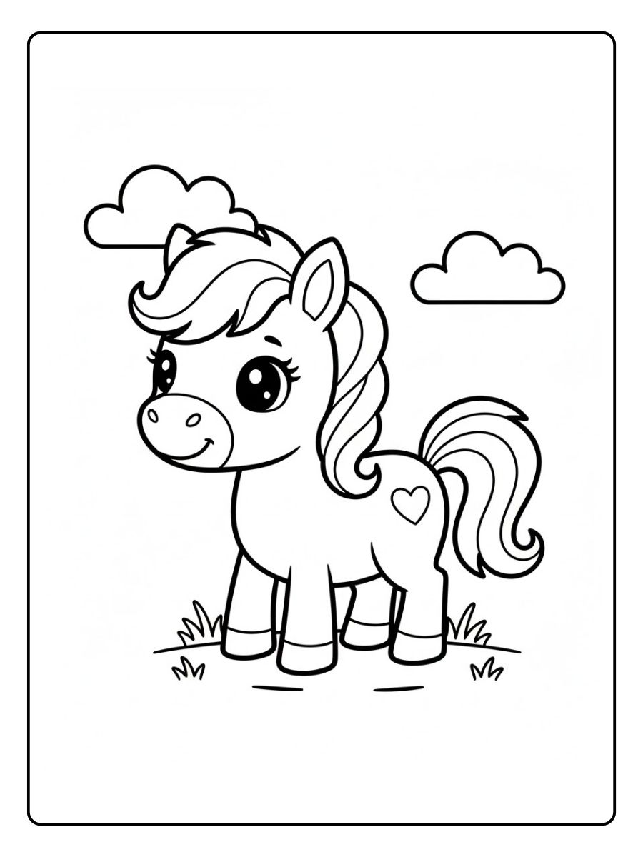 Pony Ausmalbild Pferd