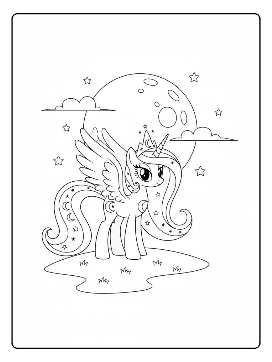 Princess Luna My Little Pony Ausmalbilder