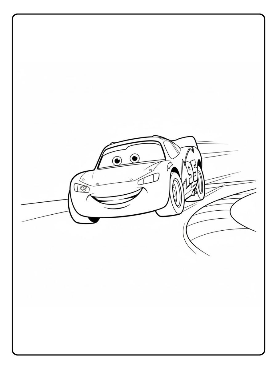 Rennen Cars Ausmalbilder für Kinder