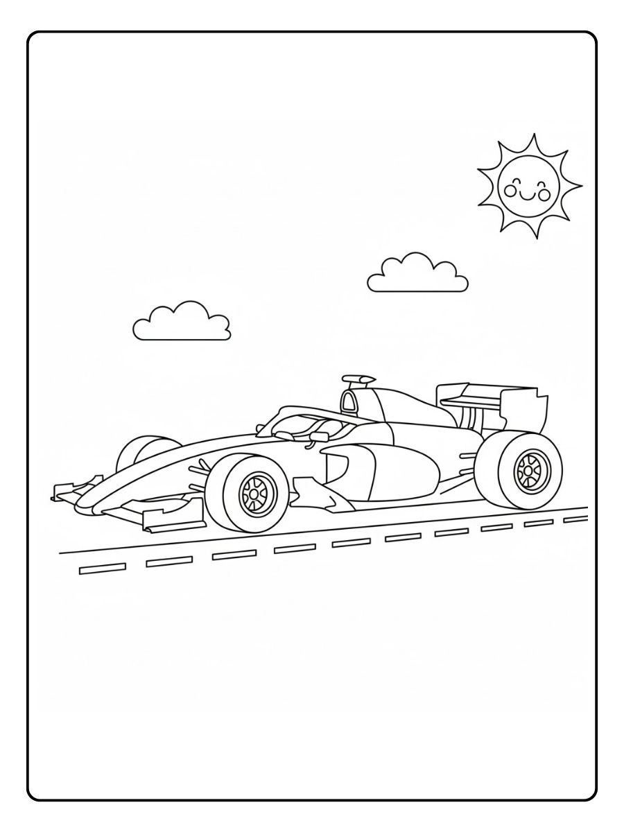 Rennwagen Ausmalbild Auto