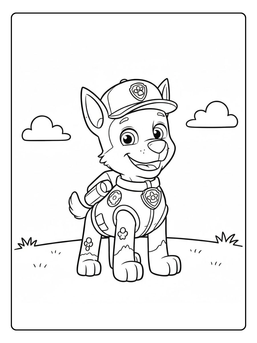 Rocky Ausmalbild für Kinder