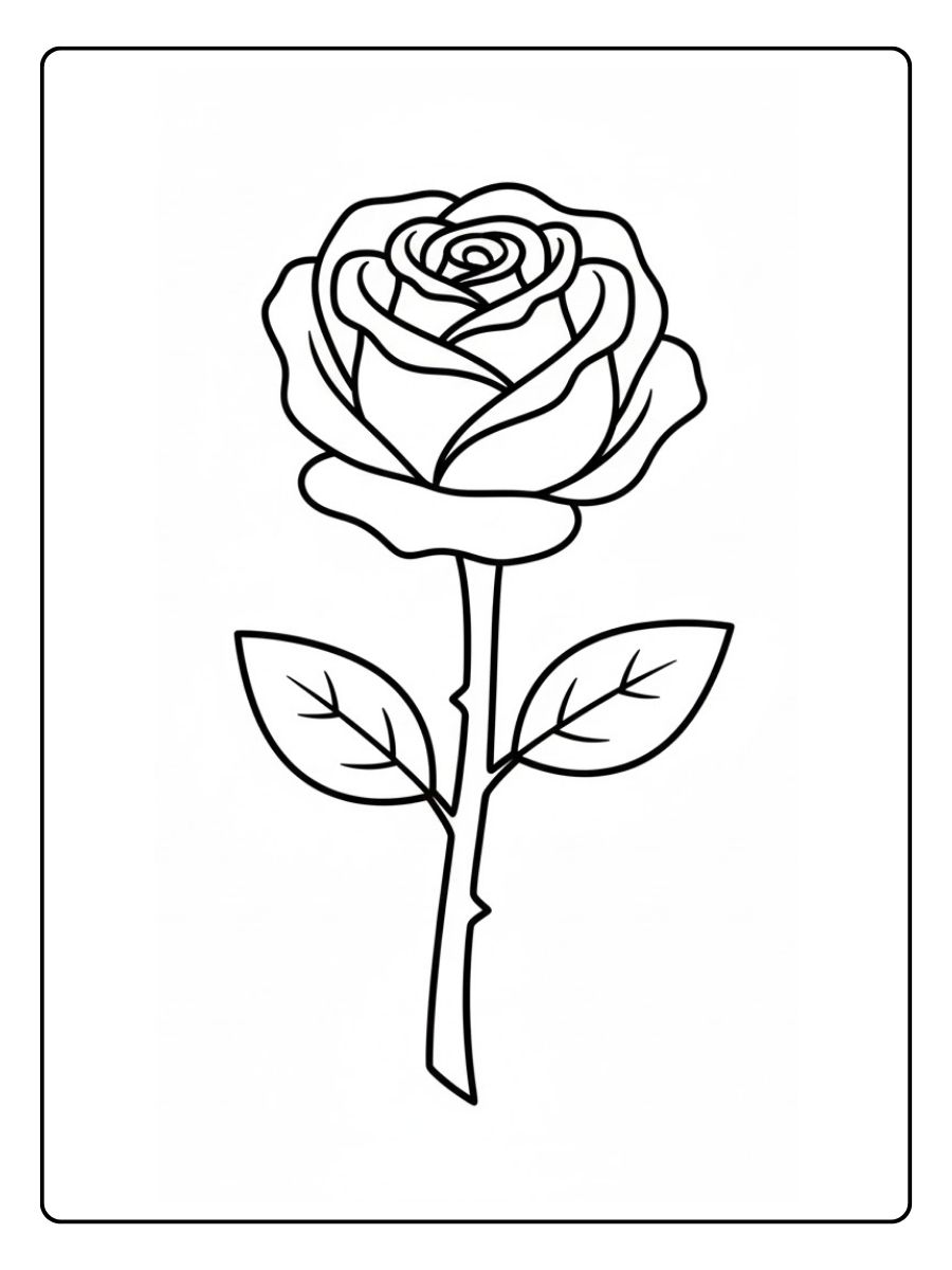 Rose Ausmalbilder