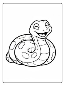 Schlange lächelt Ausmalbild