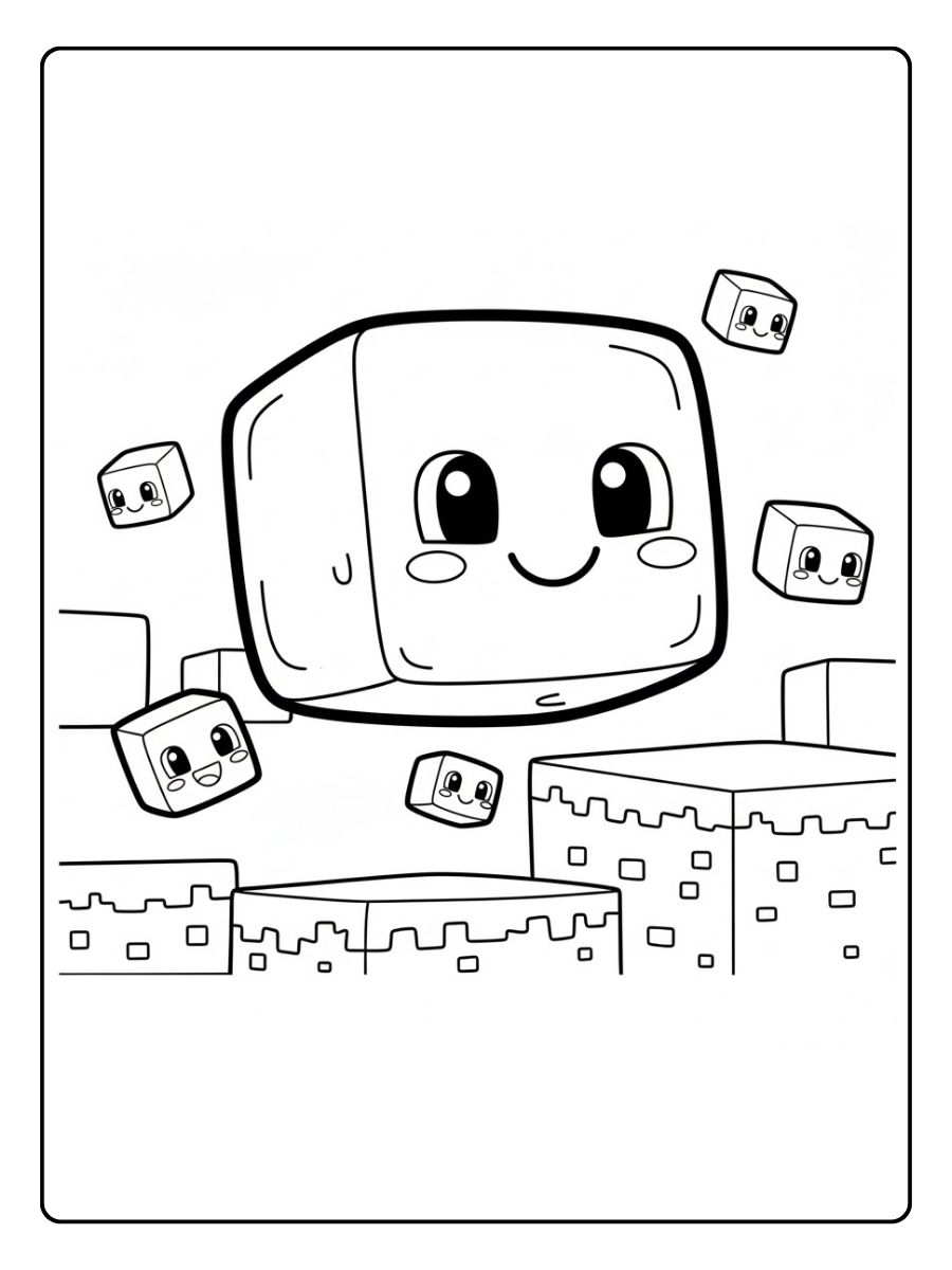 Slime ausmalbilder minecraft monster