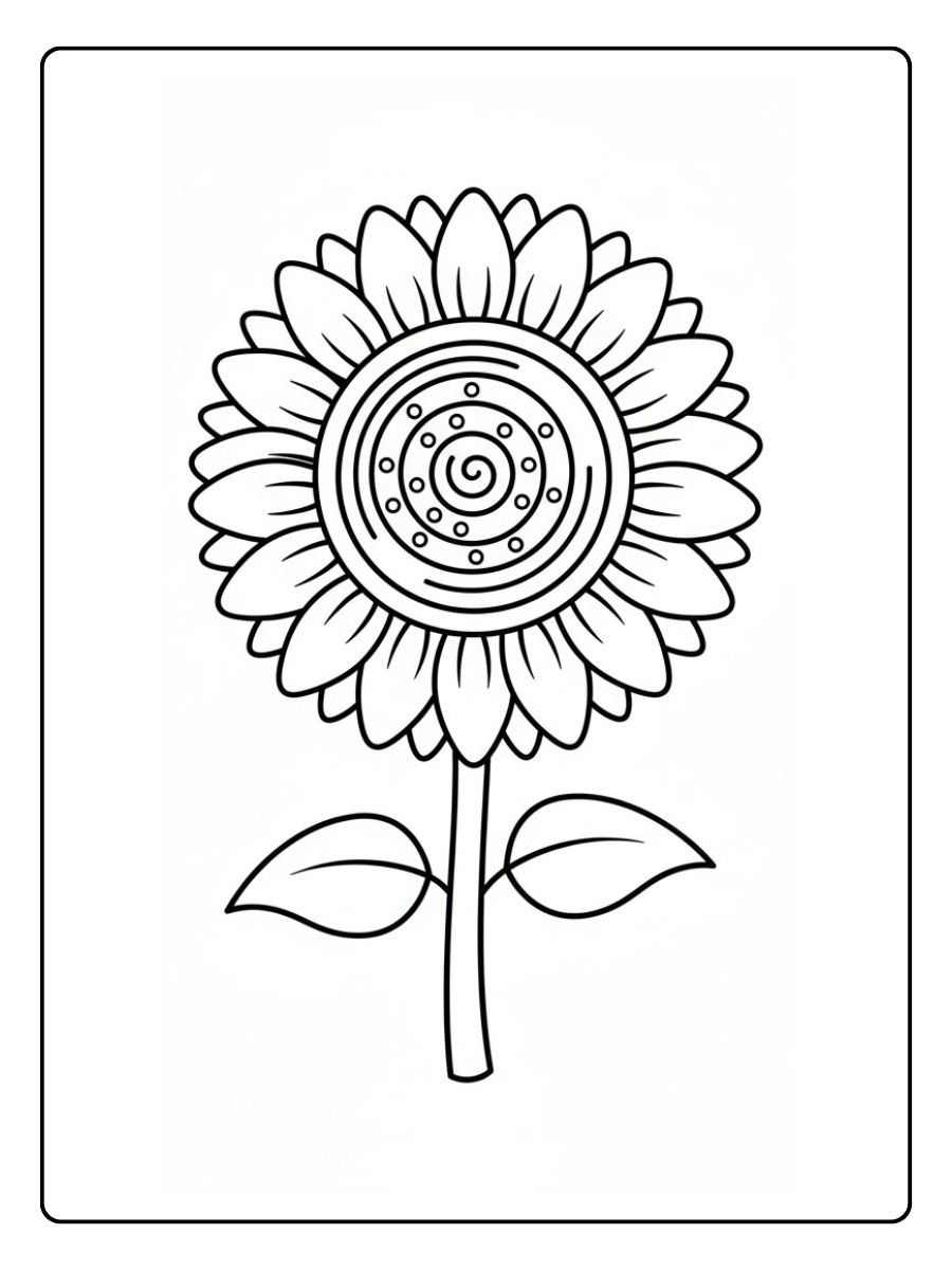 Sonnenblume Ausmalbild