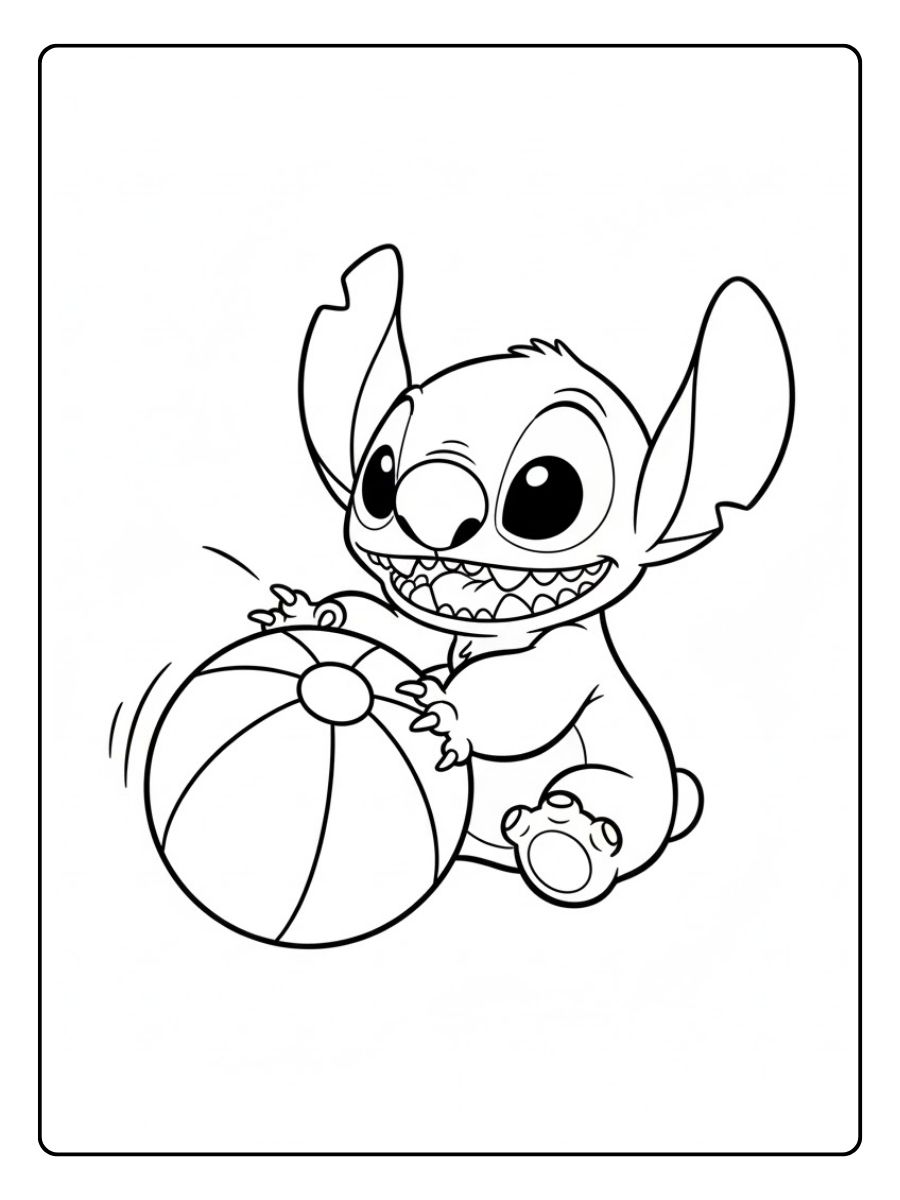 Spielender Baby Stitch