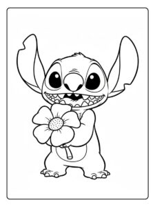 Stitch Ausmalbilder Blume