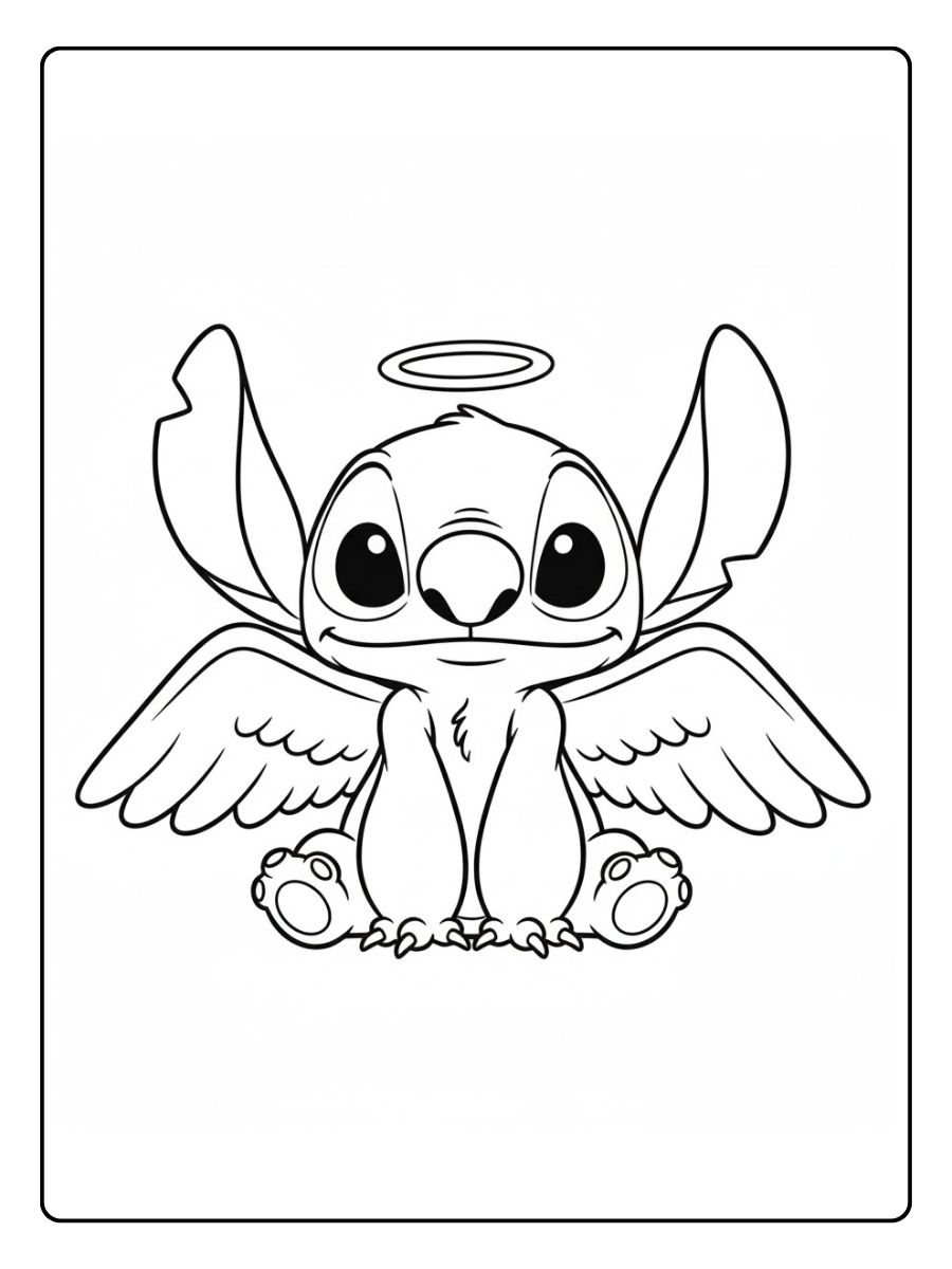 Stitch Ausmalbilder Engel