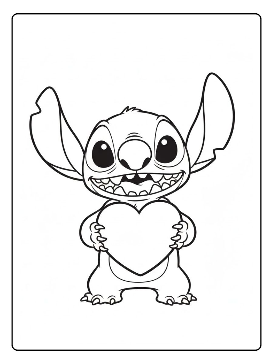 Stitch Ausmalbilder Herz