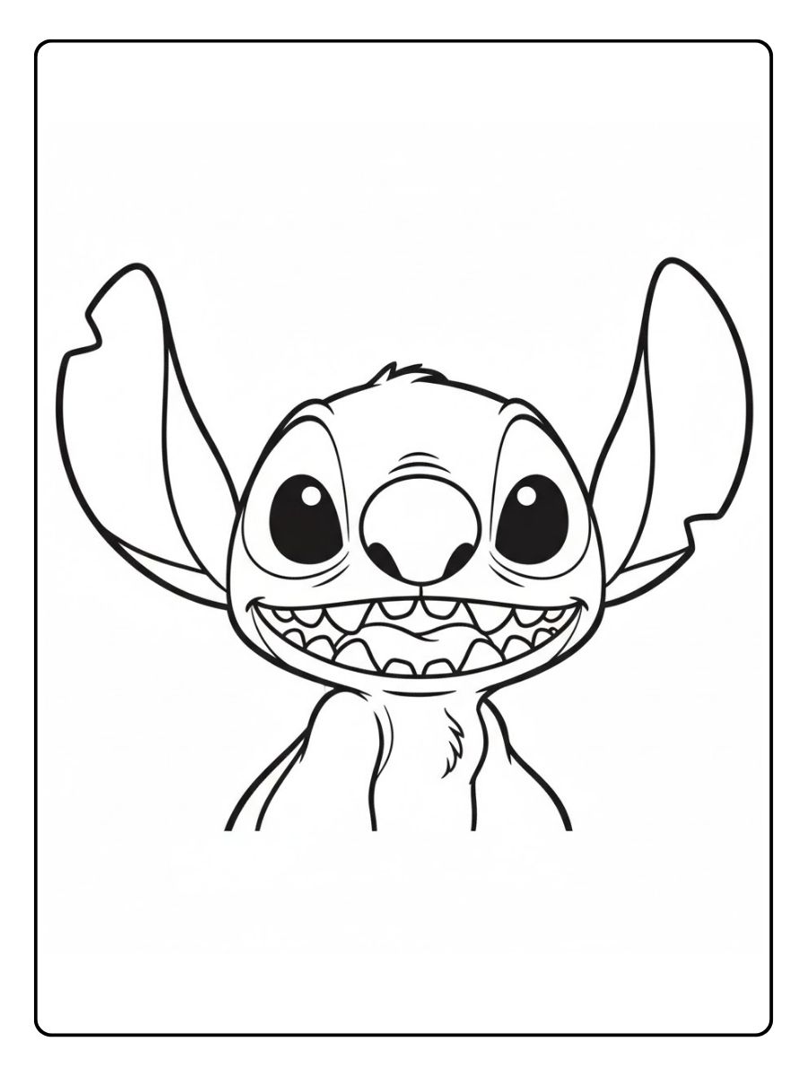 Stitch Ausmalbilder Lächeln