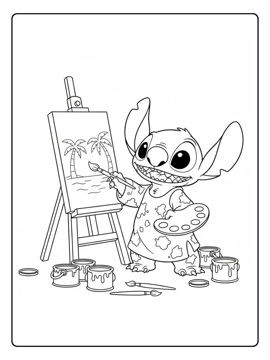Stitch Ausmalbilder Malen