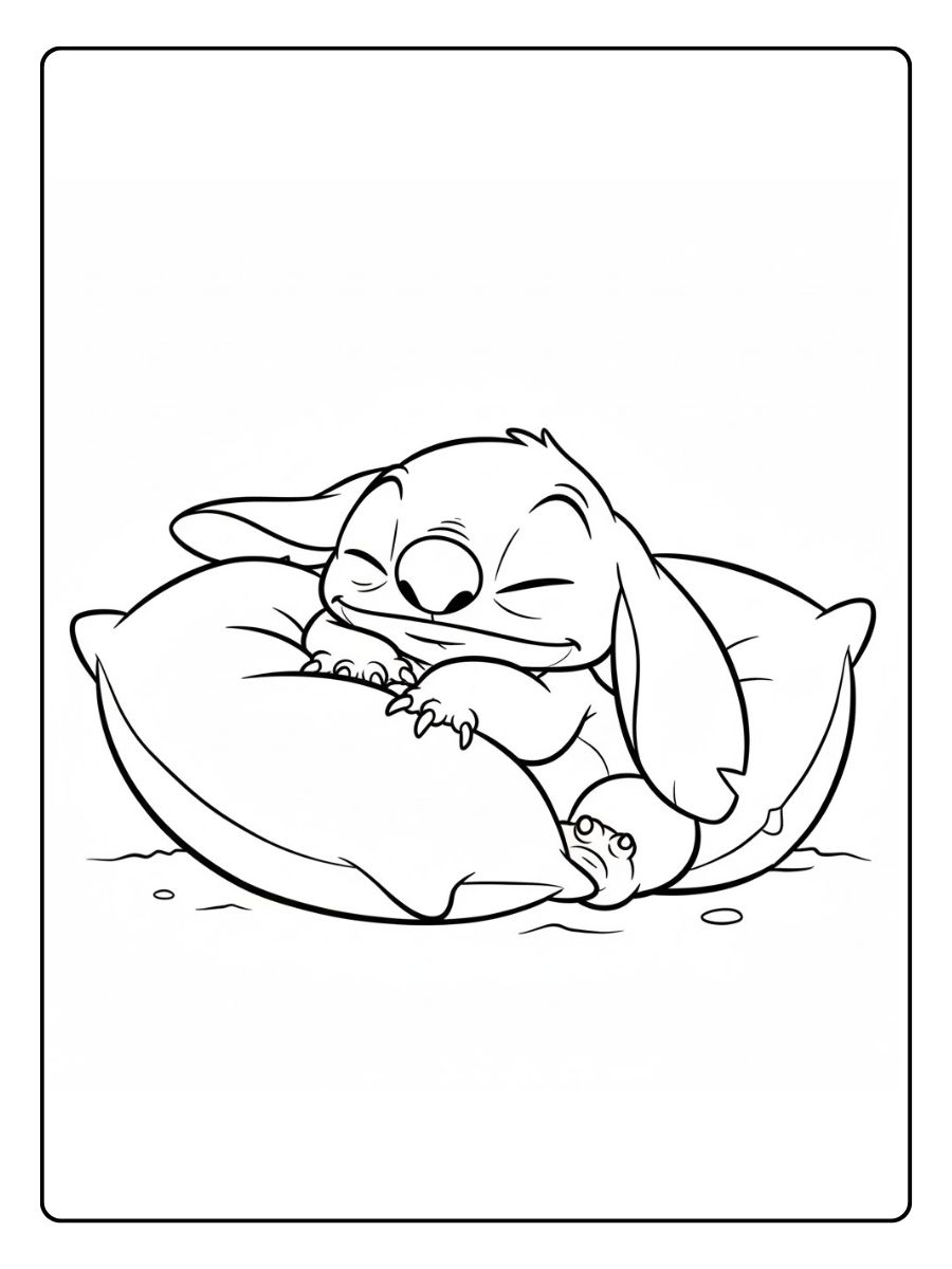 Stitch Ausmalbilder Schlafen