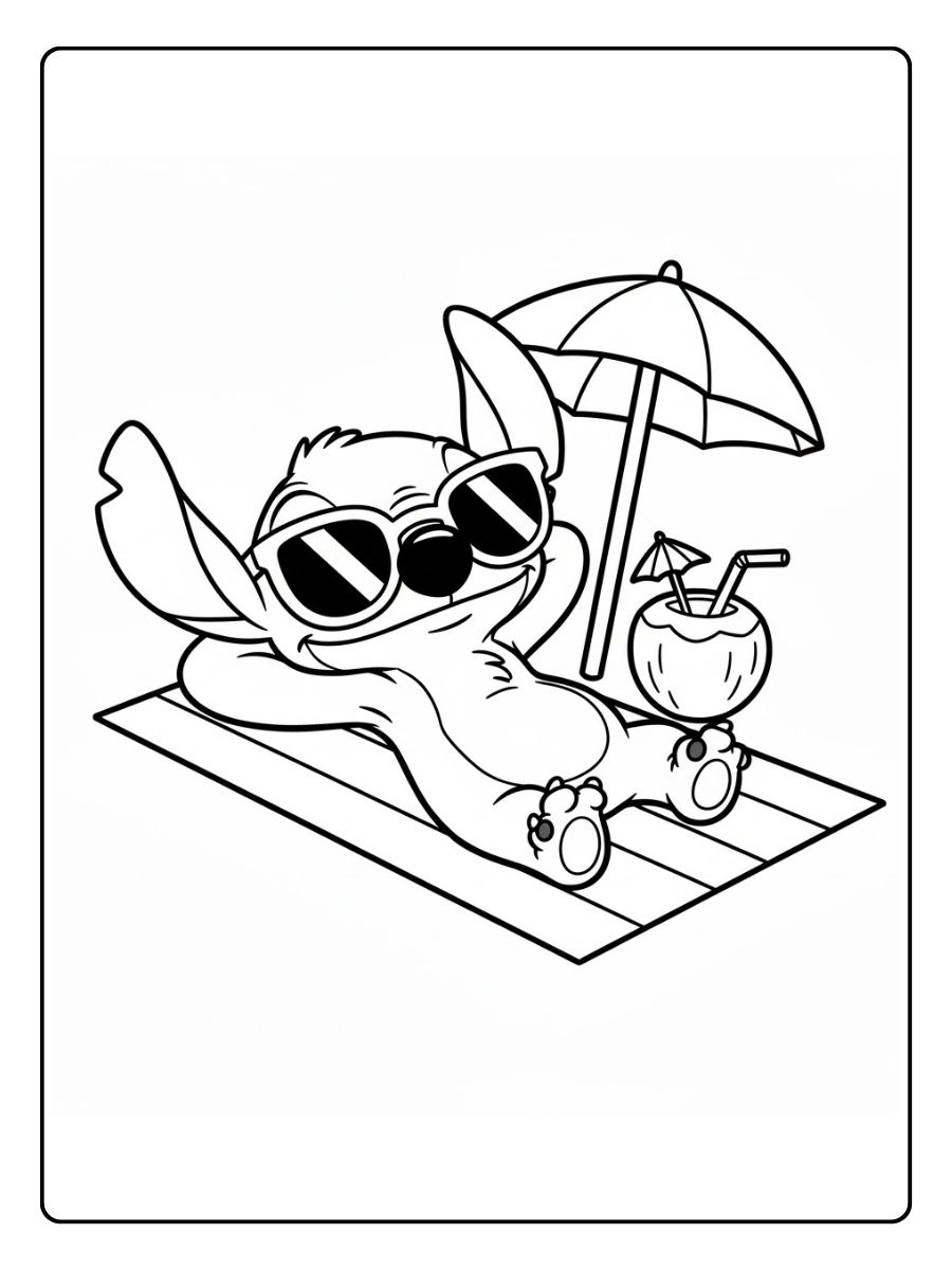 Stitch Ausmalbilder Sonne