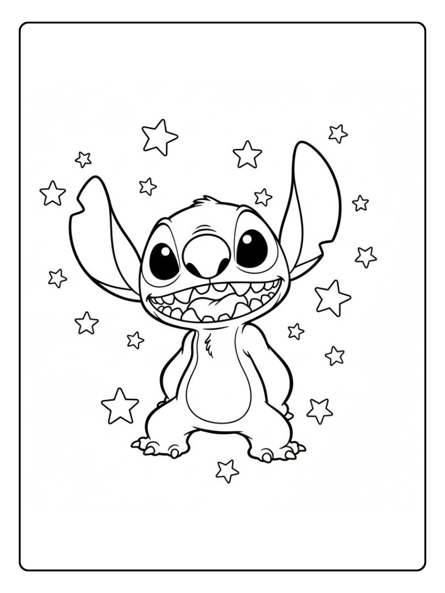 Stitch Ausmalbilder Sterne