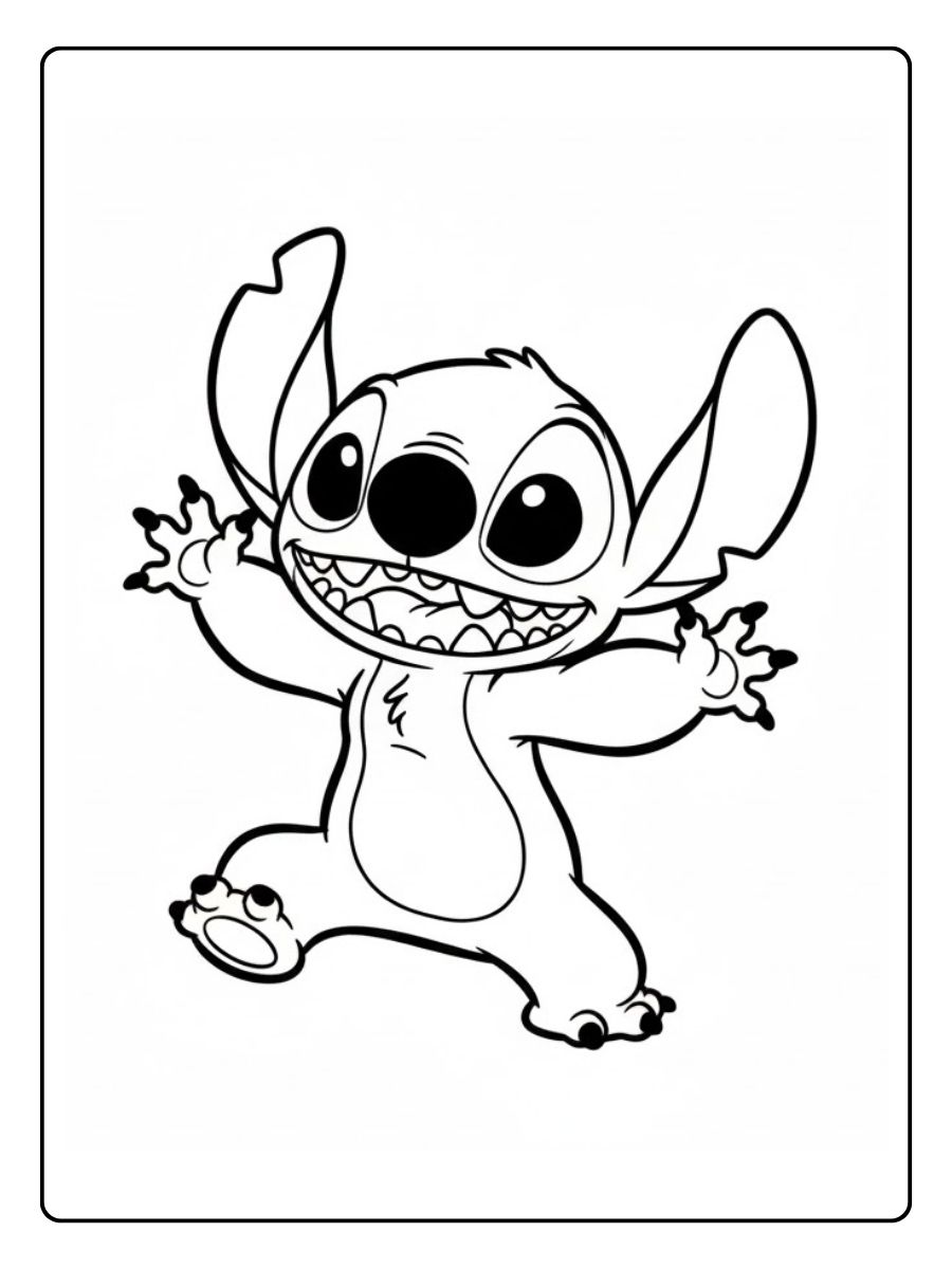 Stitch Ausmalbilder Tanzen