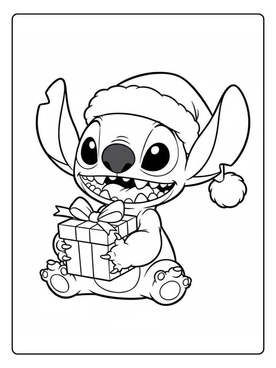 Stitch Ausmalbilder Weihnachten