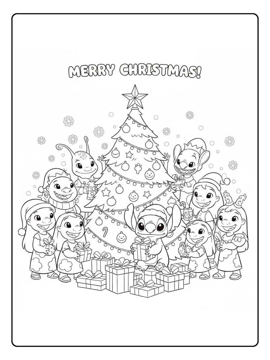 Stitch Weihnachten Familie