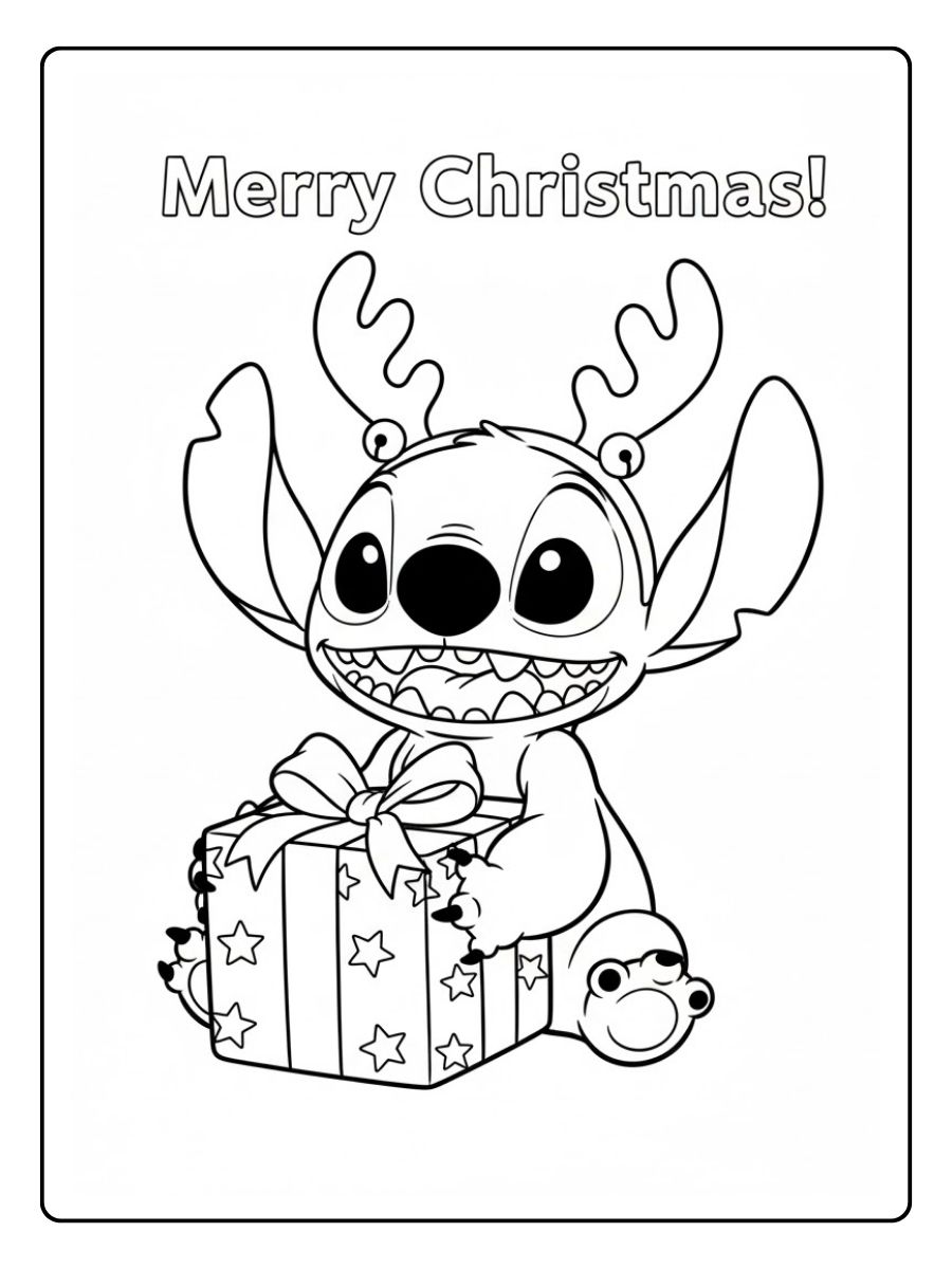 Stitch Weihnachten Rentier