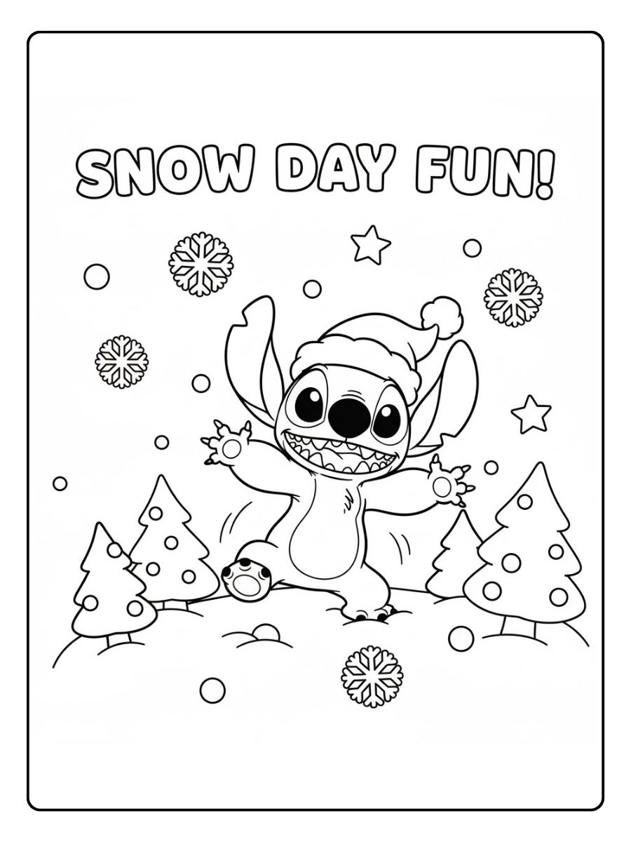 Stitch Weihnachten Schnee