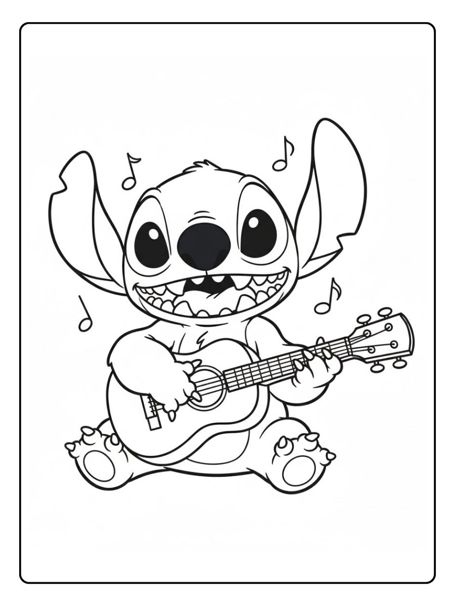 Stitch mit Gitarre