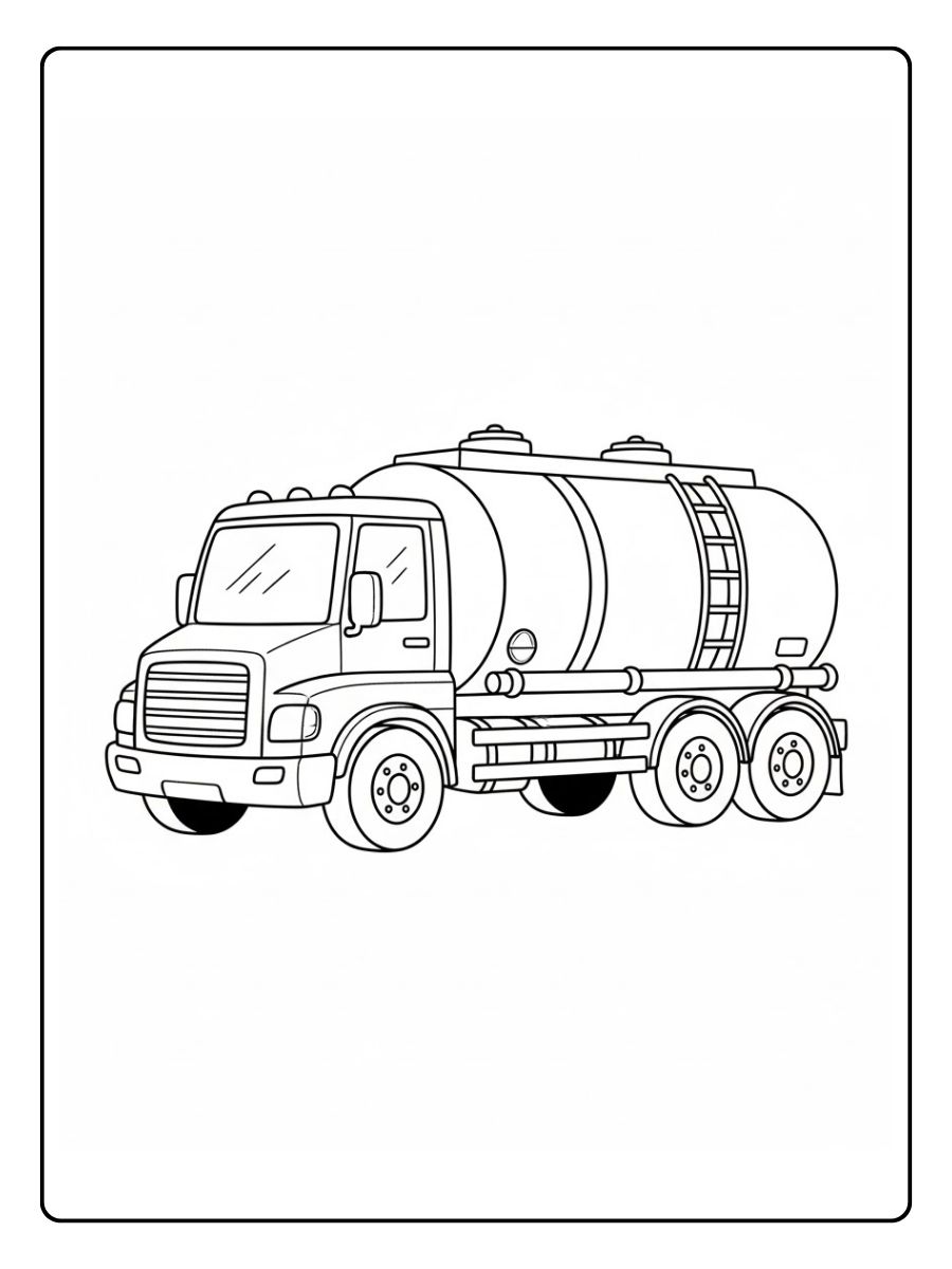 Tank LKW Ausmalbilder