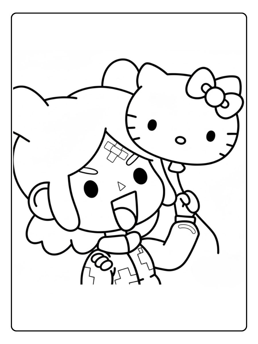 Toca Boca Ausmalbilder Hello Kitty