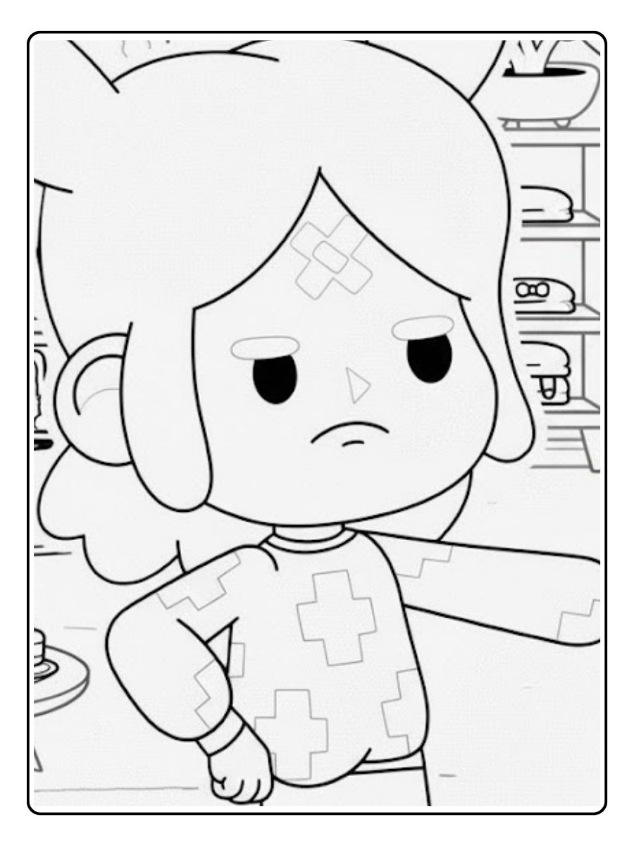 Toca Boca Ausmalbilder Wütend
