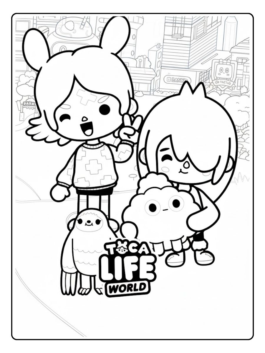 Toca Boca Life Ausmalbilder
