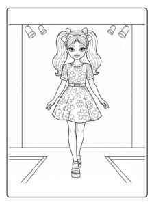 Topmodel Ausmalbilder Fashion Show
