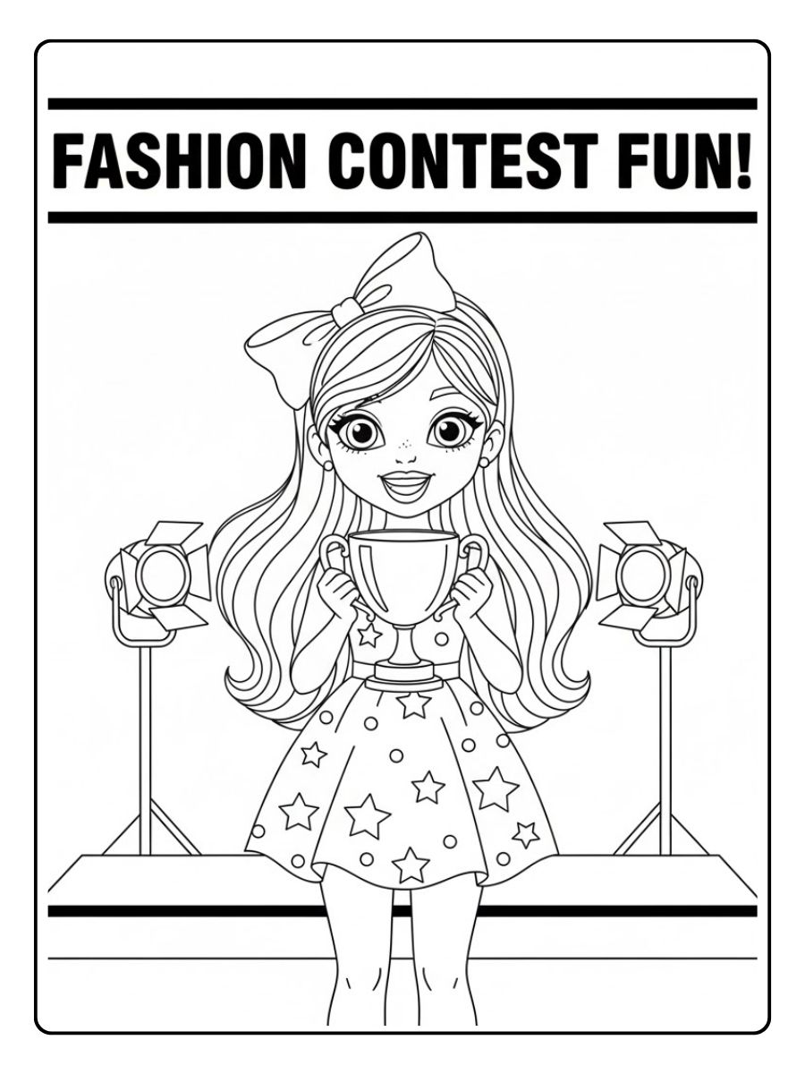 Topmodel Ausmalbilder Mode Wettbewerb
