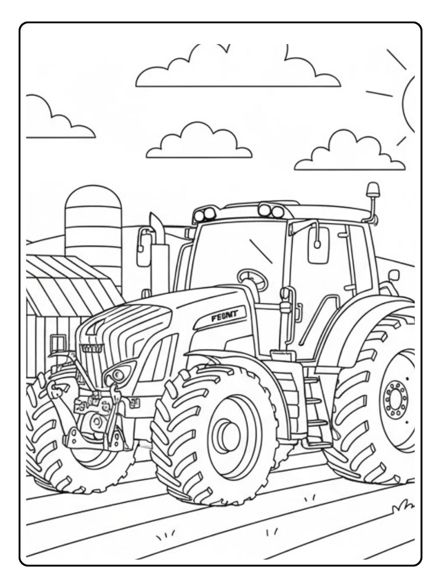 Traktor Ausmalbild Fendt