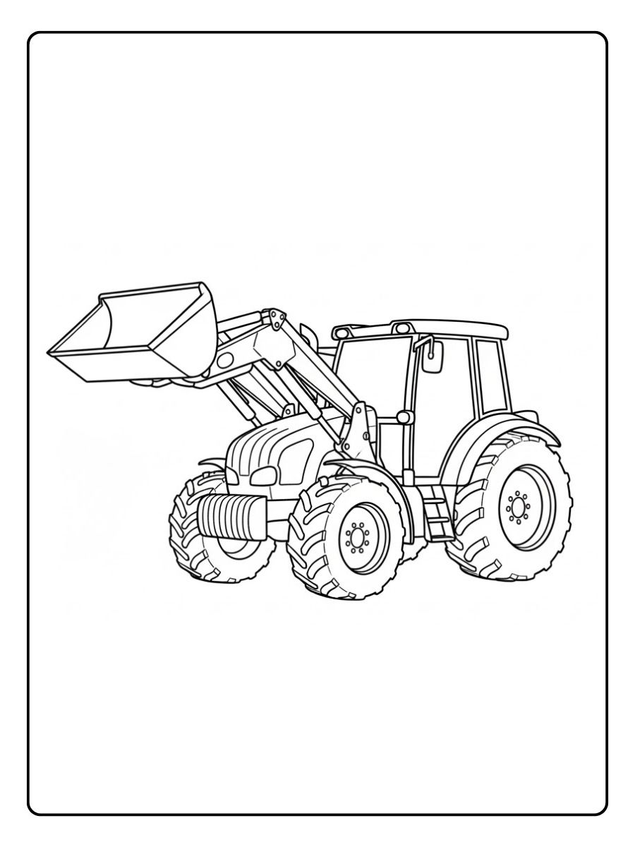 Traktor Ausmalbild Frontlader